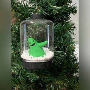 Nightmare Before Christmas Oogie Boogie Christmas Ornament Faux Snow Globe